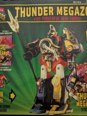 Thunder Megazord Combining Action Figure - Black, Gold, Red & Blue